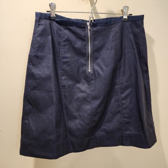 GAP Navy Blue Cotton ALine Mini Skirt Size 8 - Picture 4 of 8